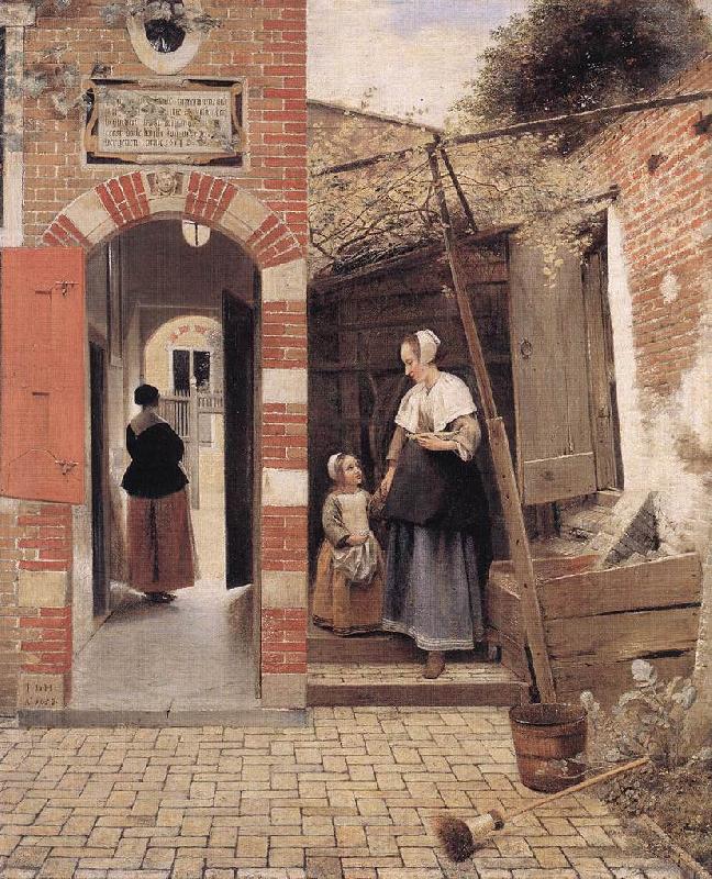 HOOCH, Pieter de The Courtyard of a House in Delft dg Norge oil painting art